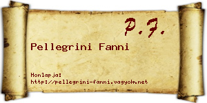 Pellegrini Fanni névjegykártya